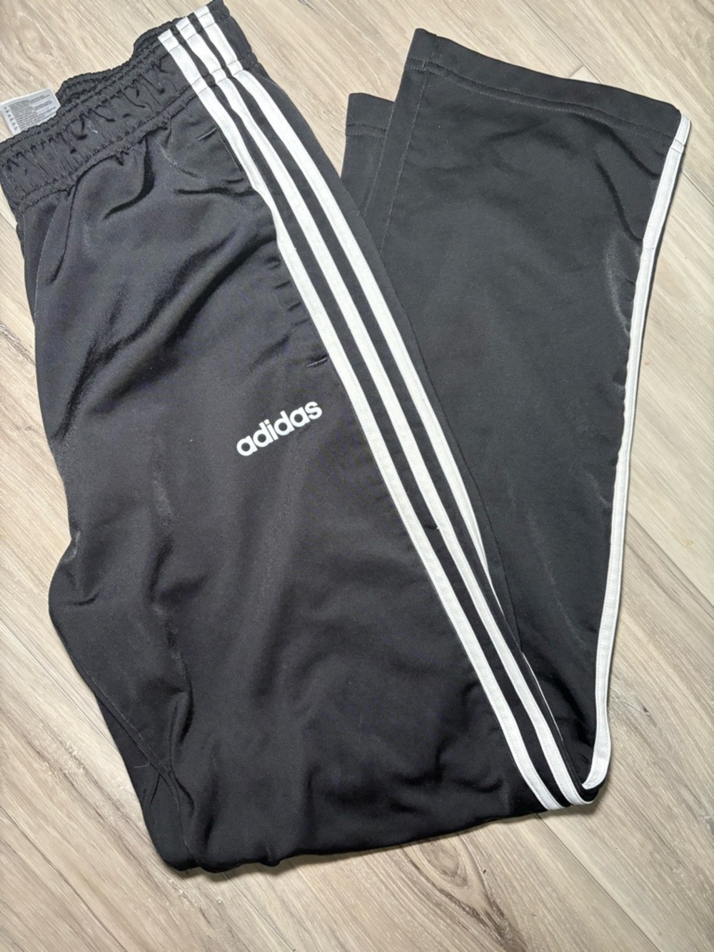 adidas Black Joggers with White 3-Stripes